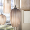 Suspension moderne 5 lampes en verre fumé Natura
