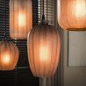 Suspension moderne 5 lampes en verre fumé Natura