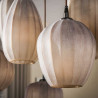 Suspension moderne 7 lampes en verre fumé Natura