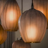 Suspension moderne 7 lampes en verre fumé Natura