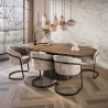 Suspension moderne 7 lampes en verre fumé Natura