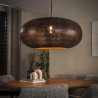 Suspension industrielle Ø 90 cm en métal cuivre antique Célien