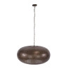 Suspension industrielle Ø 90 cm en métal cuivre antique Célien