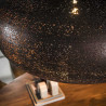 Suspension industrielle Ø 90 cm en métal cuivre antique Célien