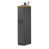 Colonne de cuisine 2 tiroirs anthracite mat/chêne wotan Solena