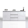 Buffet/bahut moderne 180 cm blanc brillant Maeva