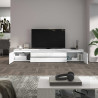 Meuble TV moderne 240 cm anthracite brillant Maeva