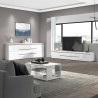 Meuble TV moderne 240 cm anthracite brillant Maeva