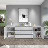 Buffet/bahut moderne 240 cm blanc brillant Maeva