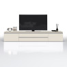 Meuble TV moderne 240 cm coloris cachemire Maeva