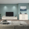 Meuble TV moderne 240 cm coloris cachemire Maeva