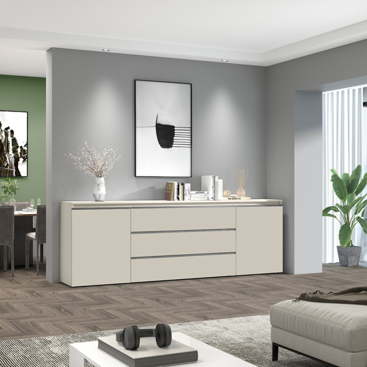 Buffet/bahut moderne 240 cm coloris cachemire Maeva