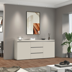 Buffet/bahut moderne 180 cm coloris cachemire Maeva