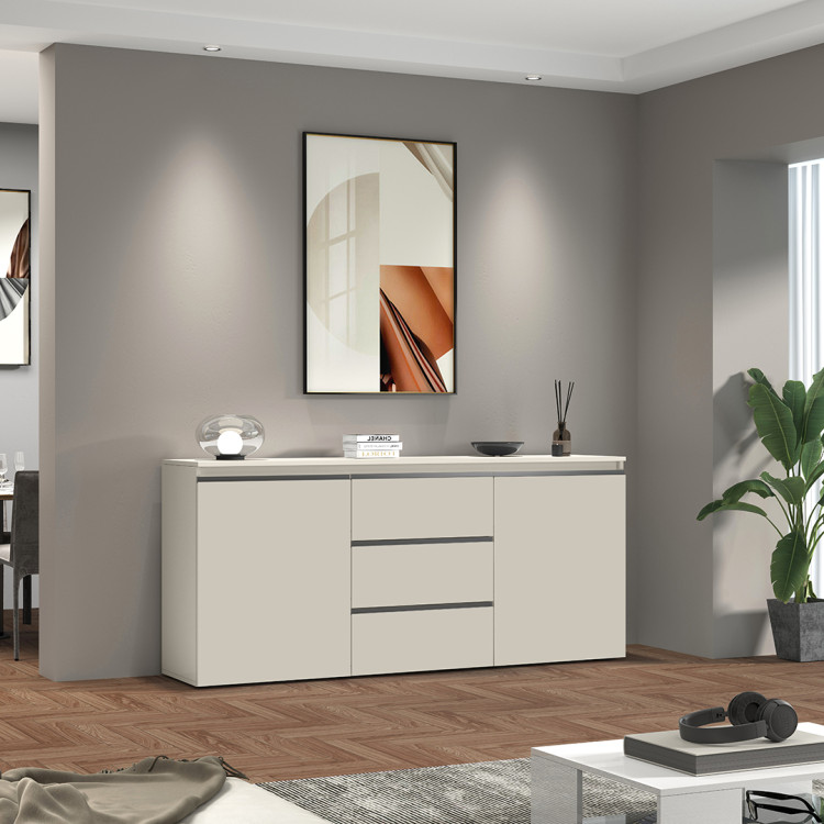 Buffet/bahut moderne 180 cm coloris cachemire Maeva