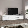 Meuble TV moderne blanc brillant Maeva