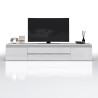 Meuble TV moderne blanc brillant Maeva