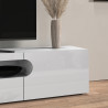 Meuble TV moderne 240 cm blanc brillant Regina