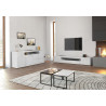 Meuble TV moderne 240 cm blanc brillant Regina