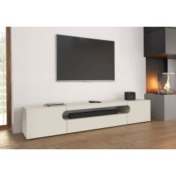 Meuble TV moderne 240 cm coloris cachemire Regina