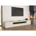 Meuble TV moderne 240 cm ch&ecirc;ne/cachemire Regina