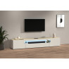 Meuble TV moderne 240 cm chêne/cachemire Regina