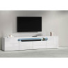 Meuble TV moderne 4 portes blanc brillant Regina