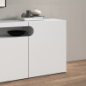 Meuble TV moderne 4 portes blanc brillant Regina