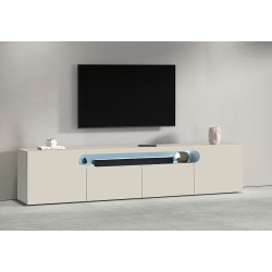 Meuble TV moderne 4 portes coloris cachemire Regina