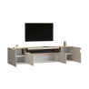 Meuble TV moderne 4 portes chêne/cachemire Regina