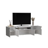 Meuble TV moderne 200 cm blanc brillant Regina