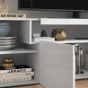 Meuble TV moderne 200 cm blanc brillant Regina