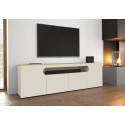 Meuble TV moderne 200 cm ch&ecirc;ne/cachemire Regina