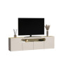 Meuble TV moderne 200 cm chêne/cachemire Regina