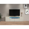 Meuble TV moderne 200 cm chêne/cachemire Regina