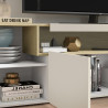 Meuble TV moderne 200 cm chêne/cachemire Regina