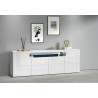 Buffet/bahut moderne 200 cm blanc brillant Regina