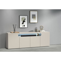 Buffet/bahut moderne 200 cm coloris cachemire Regina