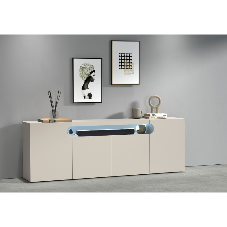 Buffet/bahut moderne 200 cm coloris cachemire Regina