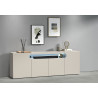 Buffet/bahut moderne 200 cm coloris cachemire Regina