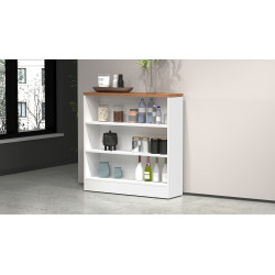 Etagère de cuisine moderne blanc brillant/chêne wotan Solena