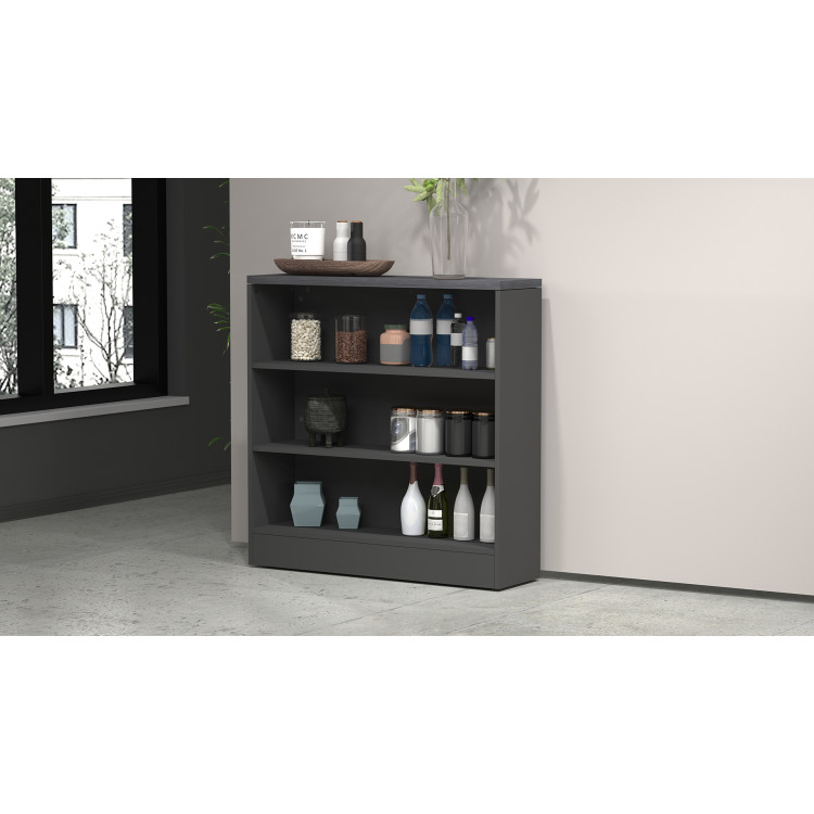 Etagère de cuisine anthracite mat/béton Solena