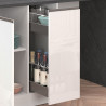 Îlot de cuisine moderne 168 cm blanc brillant/béton Solena