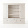 Bibliothèque contemporaine 259 cm coloris chêne beige/mélèze Samos