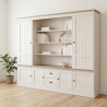 Bibliothèque contemporaine 259 cm coloris chêne beige/mélèze Samos