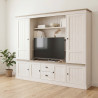 Bibliothèque contemporaine 259 cm coloris chêne beige/mélèze Samos