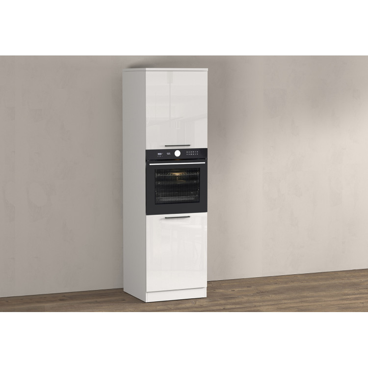 Colonne de cuisine pour four blanc brillant Louna