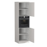 Colonne de cuisine pour four blanc brillant Louna