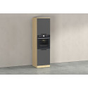 Colonne de cuisine pour four anthracite mat/ch&ecirc;ne Louna