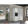 Colonne pour frigo encastrable blanc brillant Louna