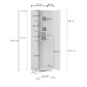 Colonne pour frigo encastrable blanc brillant Louna